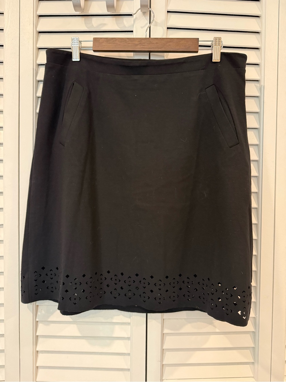 Banana Republic Black Pencil Skirt with Cutout Hem